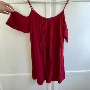 Red flowy dress